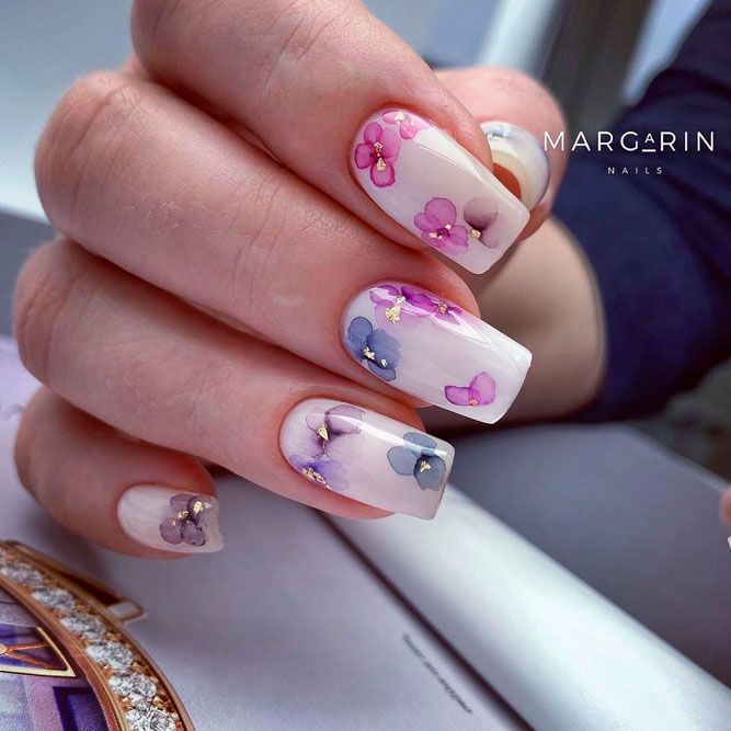 Easter Flowers Nail Designs