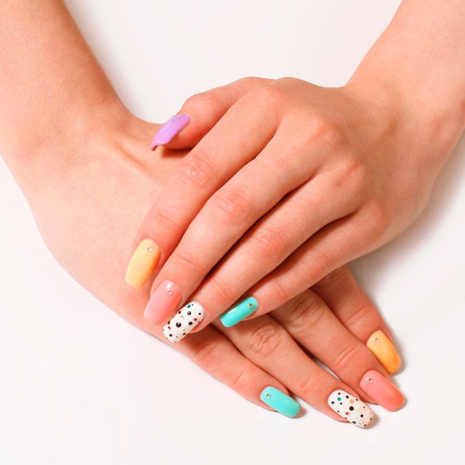 Dotted Art For Easter Nails