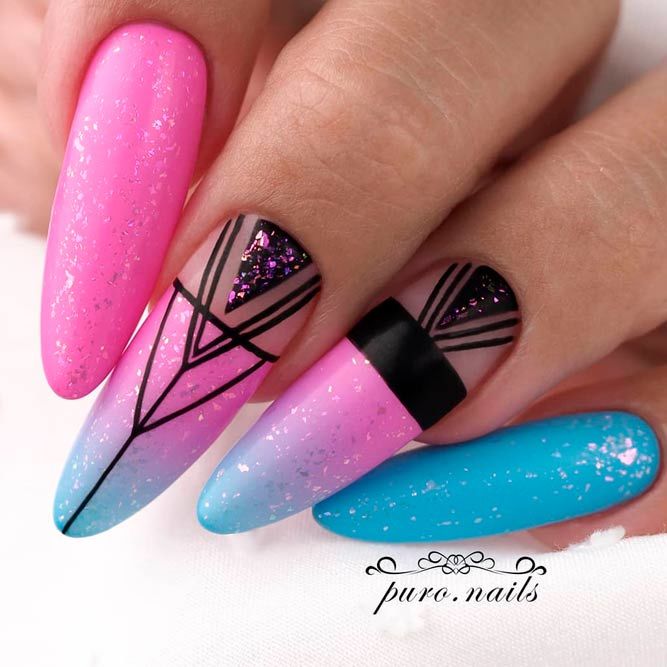 Two-Color Ombre Nails