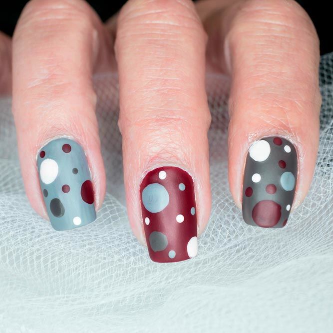 Manicure Monday - Matte Green Polka Dot Nails | See the World in PINK