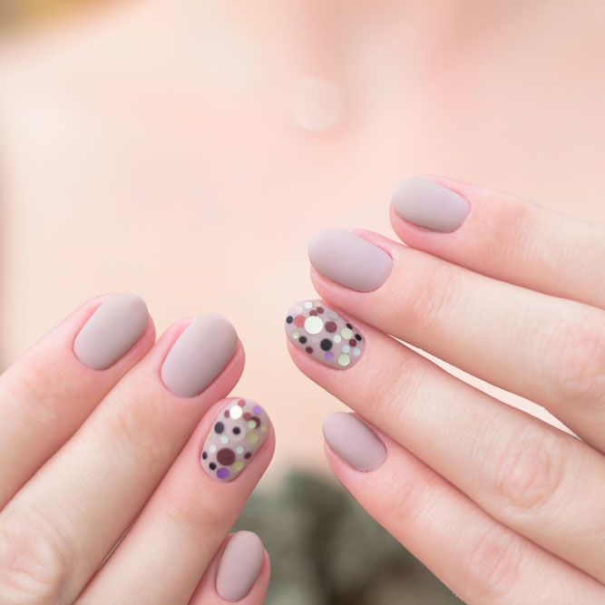 Light Grey With Dotticure Nail Art