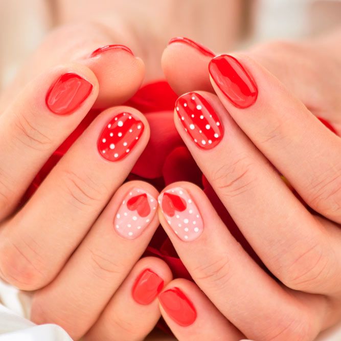 Sexy Red Polka Dots Nails