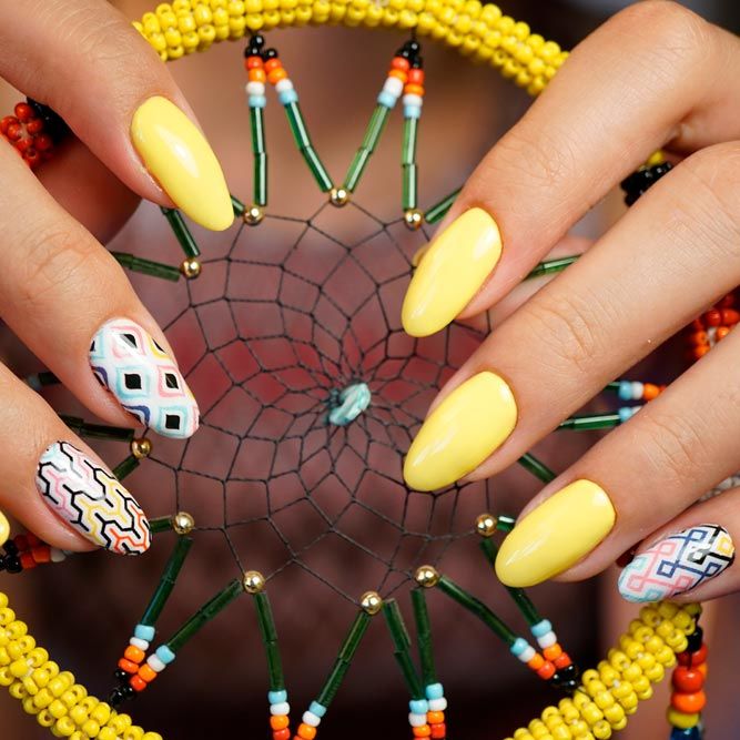 Stylish Graduation Nails With Abstracted Geometric Themes