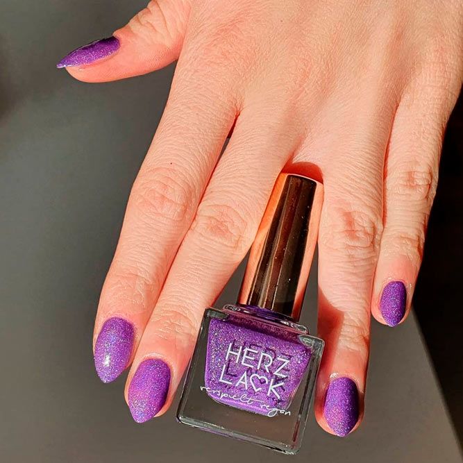 Beauty Shade Of Lavender Color Nails From Vegan Herzlack 