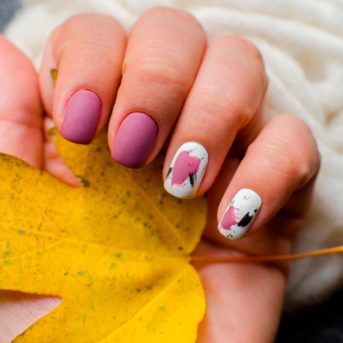 Matte Mauve Nail Designs