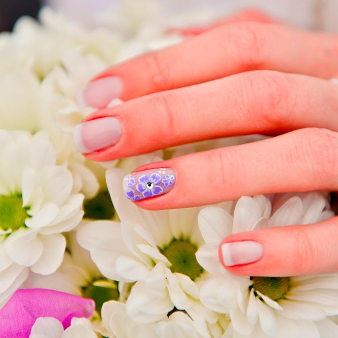 Floral Wedding Nails