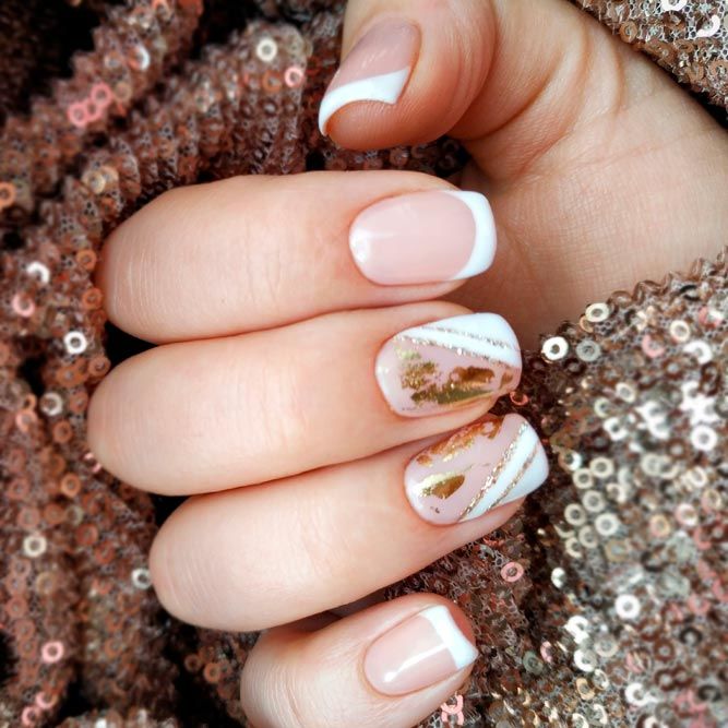 Lovely Silver and Gold Nail Designs for Brides