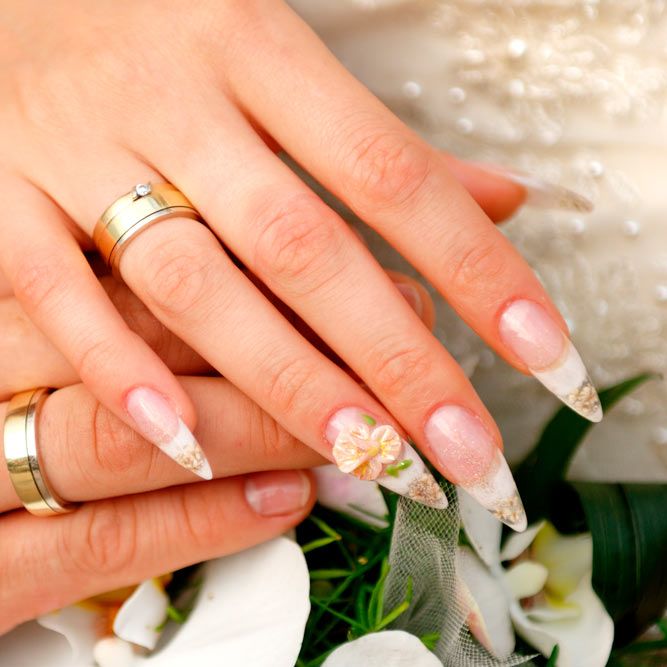 Floral Wedding Nail Designs