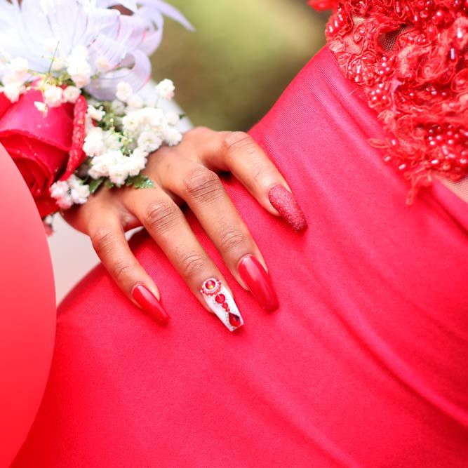Nail Colors For Red Prom Dress