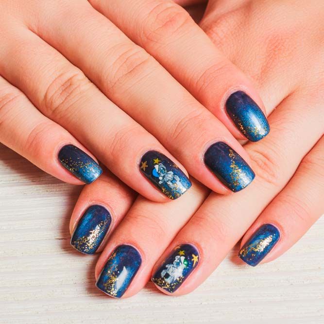 Glitter & Stars Nail Combination