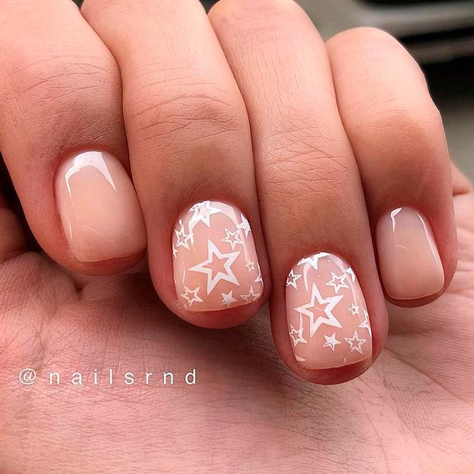 Star Nails And Negative Space