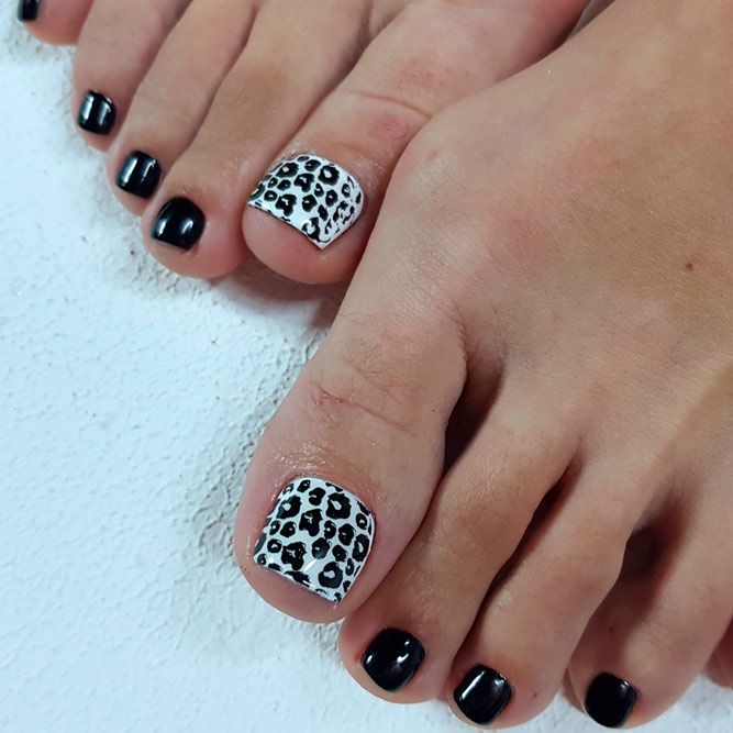 Sweet Animal Print On Your Toe Nails