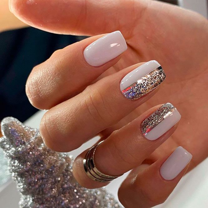 Acrylic Nails with Glitter