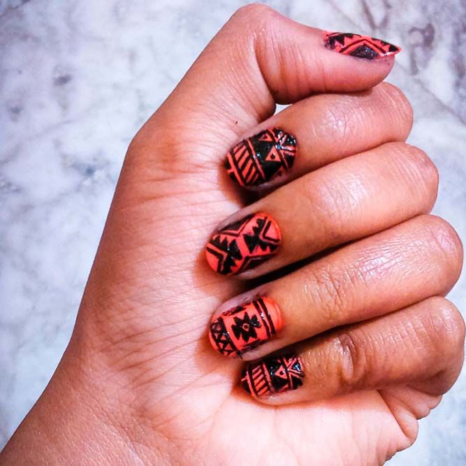 Trendy Tribal Festival Nails