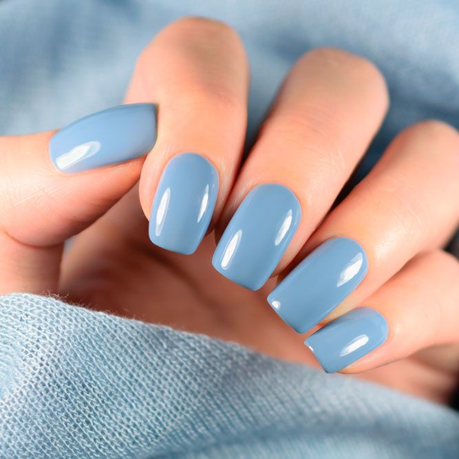 Dusty Blue Color For Summer Nails