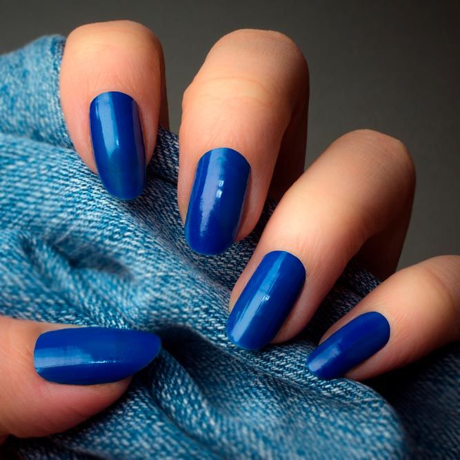 Dark Blue Color For Summer Nails