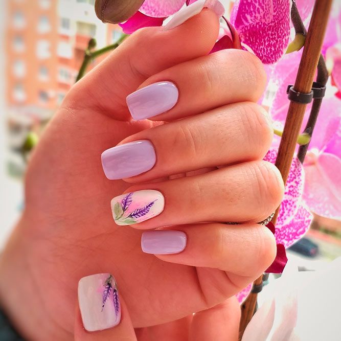 Romantic Summer Lavender Nails