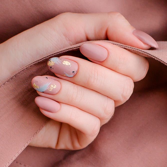 Matte Nude Nails