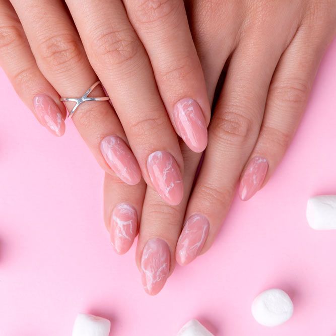 Nude Marble Nails