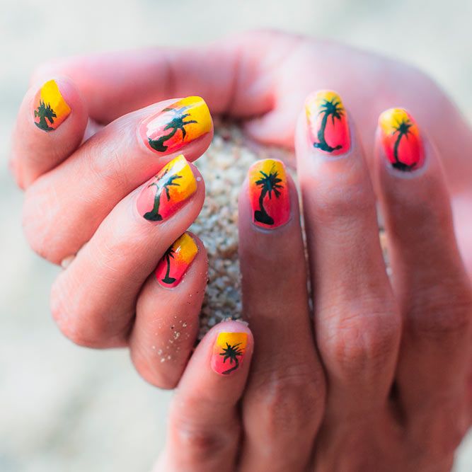 Nails With Tropical Palms