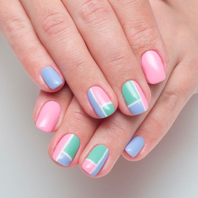 Trendy Geometric Manicure