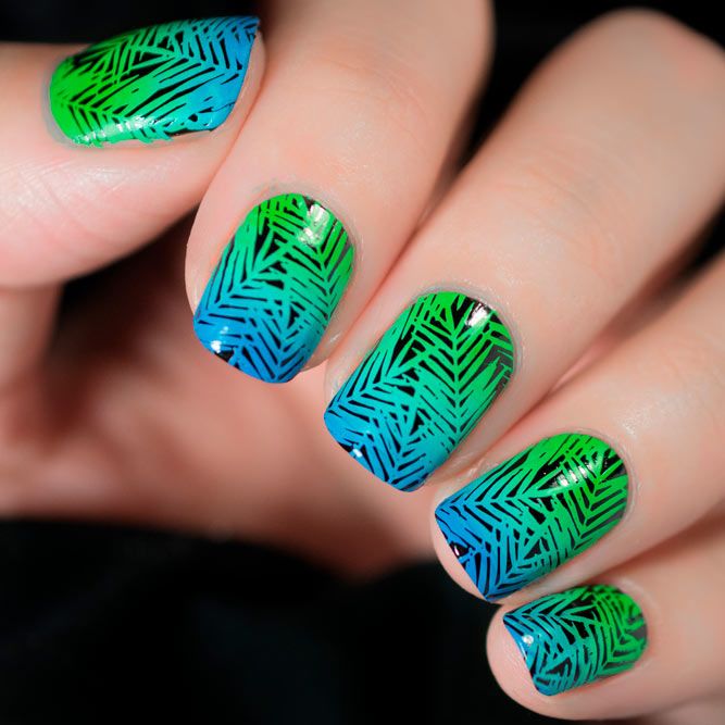 Tropical Nail Designs with Palm Trees