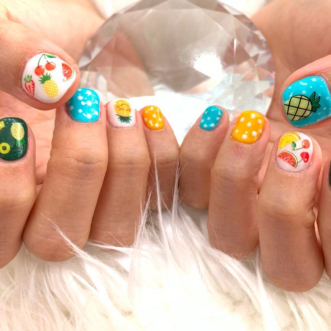 Tropical Fruits Nail Designs