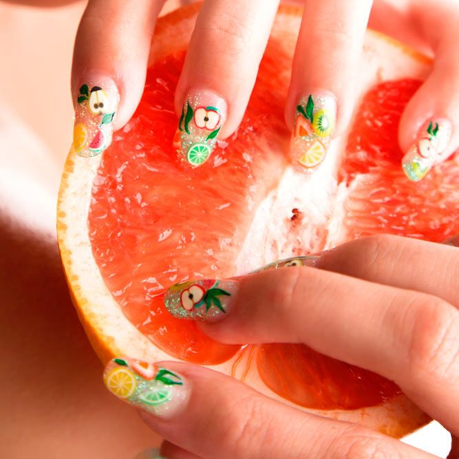 Tropical Fruits Nail Designs