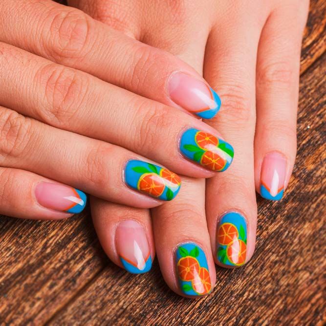 Tropical Nail Designs with Fruits
