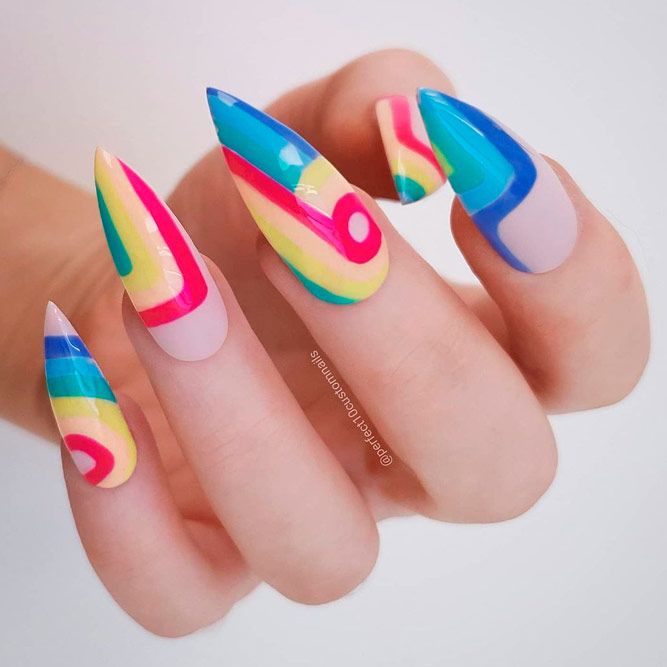 Colorful Abstract Luxury Nails