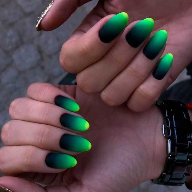 Bright Green Neon Nails Design