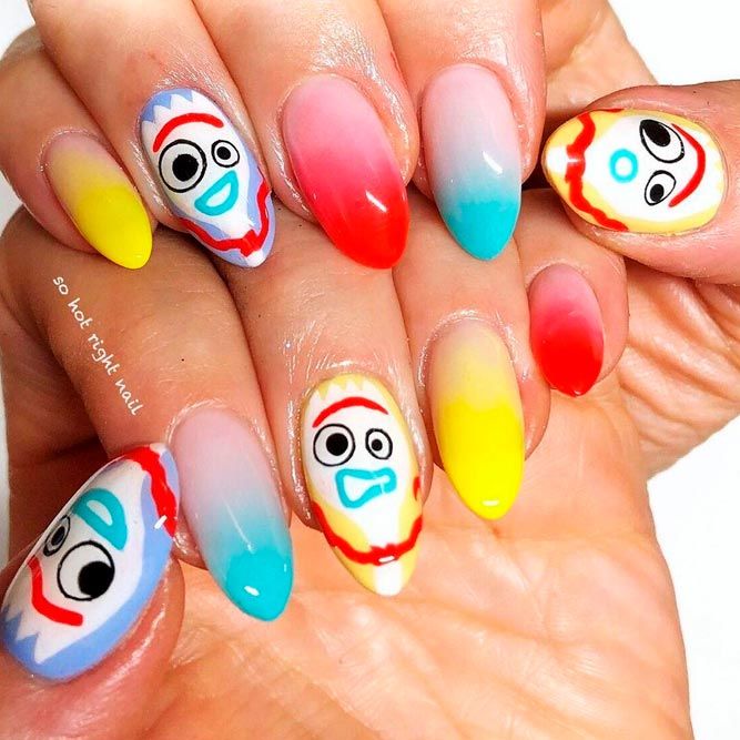 Trendy Multicolored Ombre Nails
