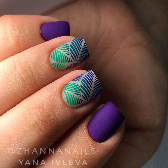 Gradient Stamping Nails