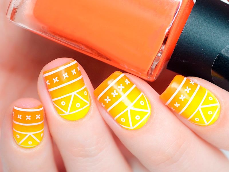 Neon Stripes Nail Design · How To Paint A Stripy Nail · Nail Painting and  Decorating on Cut Out + Keep