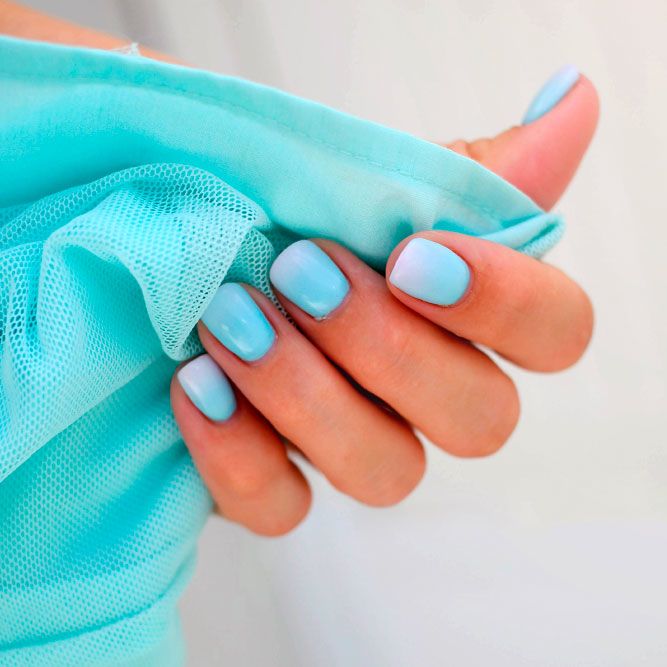 Romantic Light Blue Nails