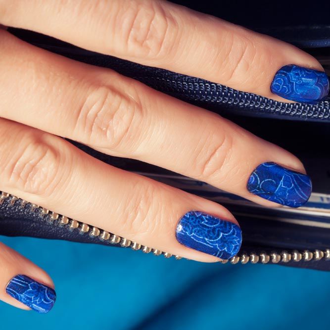 65+ Trendy Navy Blue Matte Nail Designs to Try in 2024 | Sarah Scoop