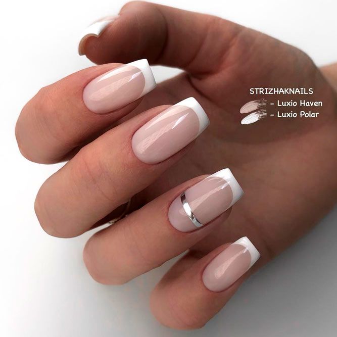 French for Squoval Nails