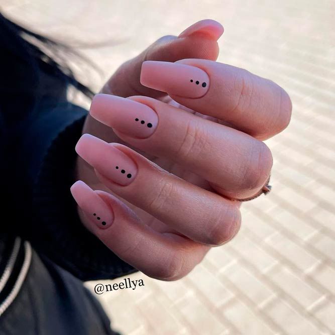 Simple Matte Coffin Nails For Everyday