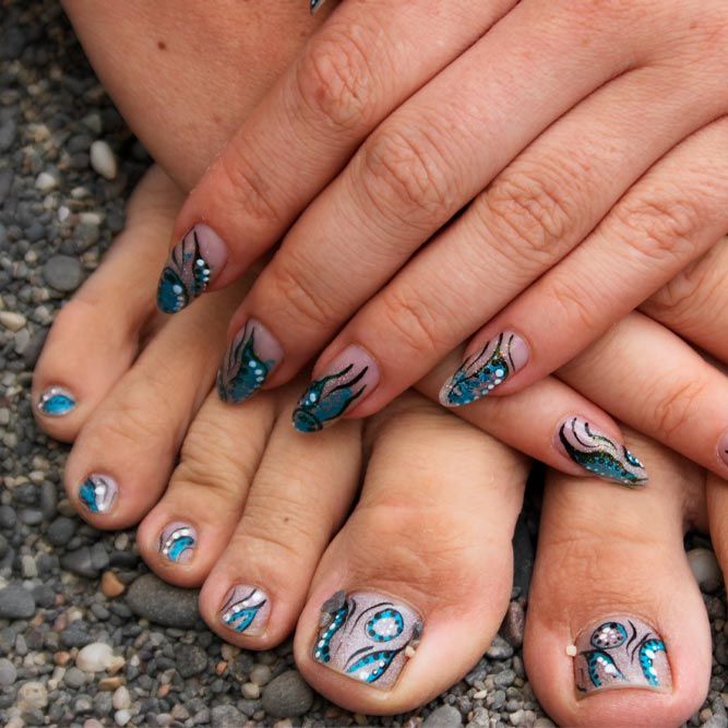 Abstract Manicure And Pedicure Ideas