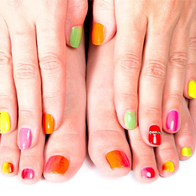 Colorful Manicure And Pedicure Ideas