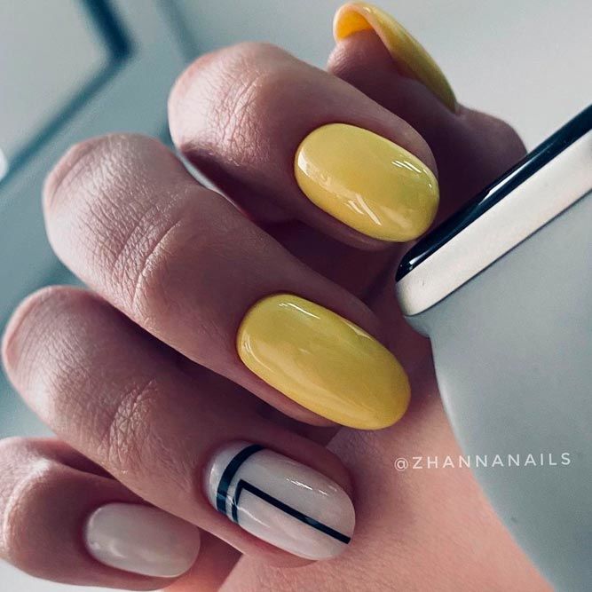 Pastel Yellow Nail Designs