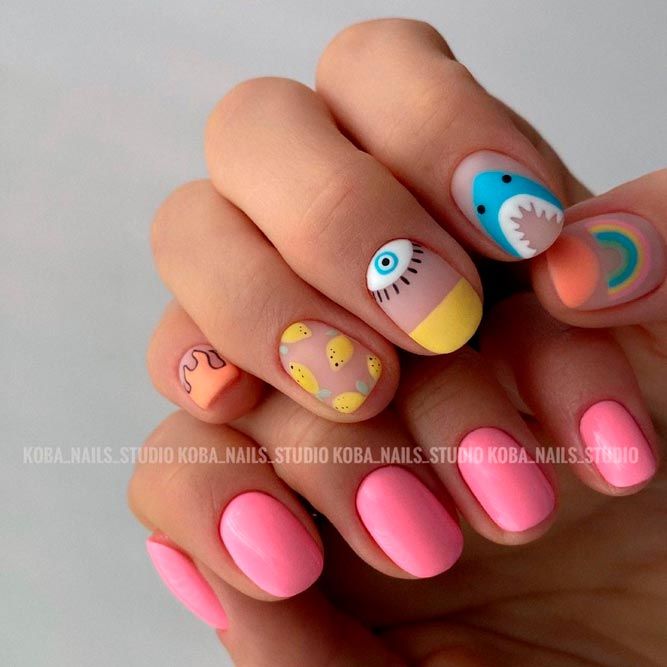 Oval Short Nails To Look Like A Princess