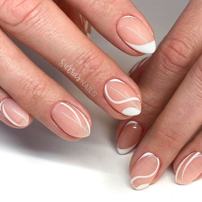 Abstract Nude Nails
