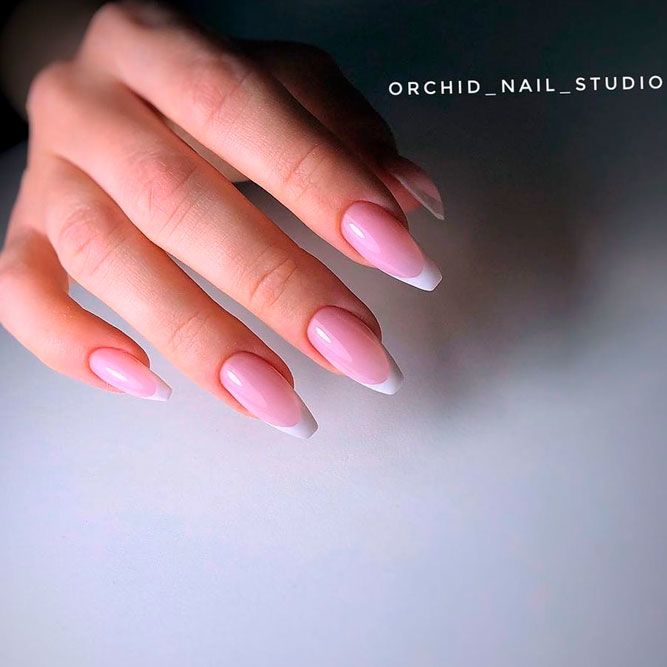 Classic Coffin French Nails
