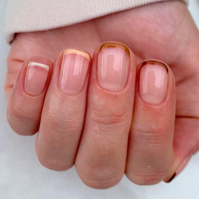 Cute Designs For Short Nails - Unusual French Manicure