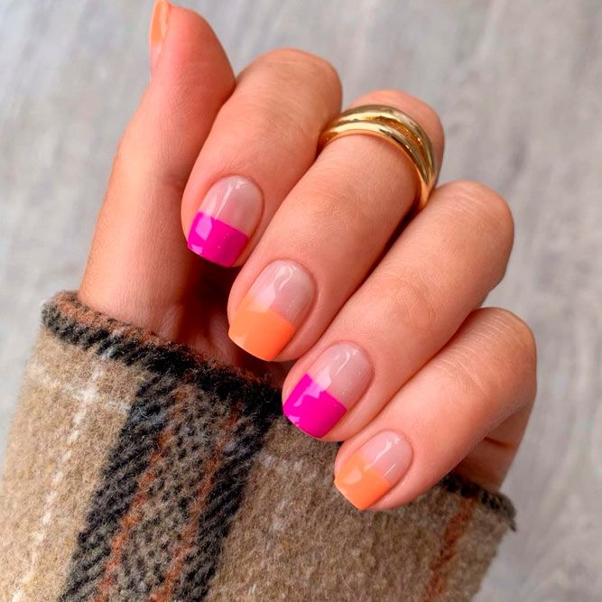 Colorful Geometry For Your Short Nails
