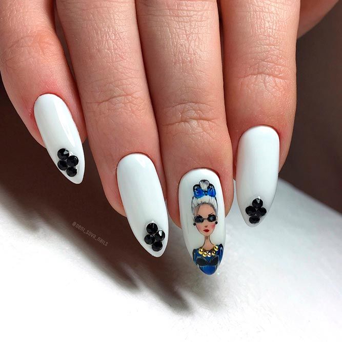 Nail Stickers With Other Accessories