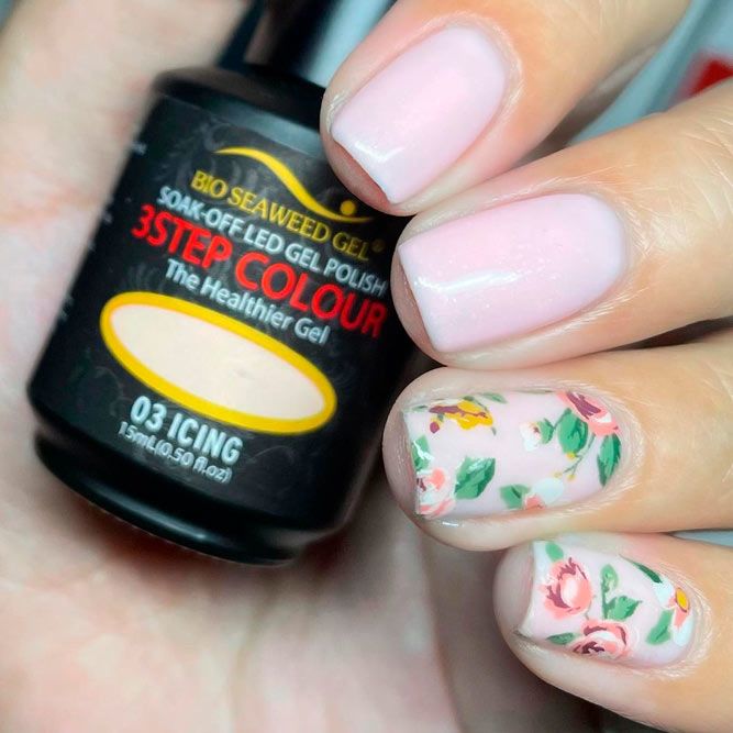 Floral Designs for Square Nails