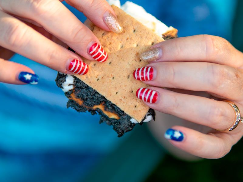 Cute Nail Art Desings for Labor Day