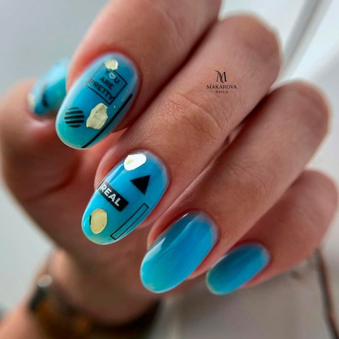 Blue Base for Abstract Nails